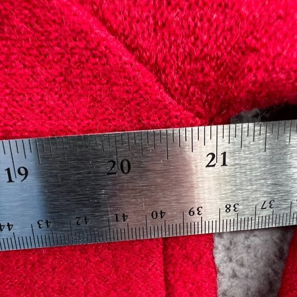 Vintage Tally Ho Womens Jacket Small Red 100% Wool Button Front Coat Outerwear - Picture 8 of 12
